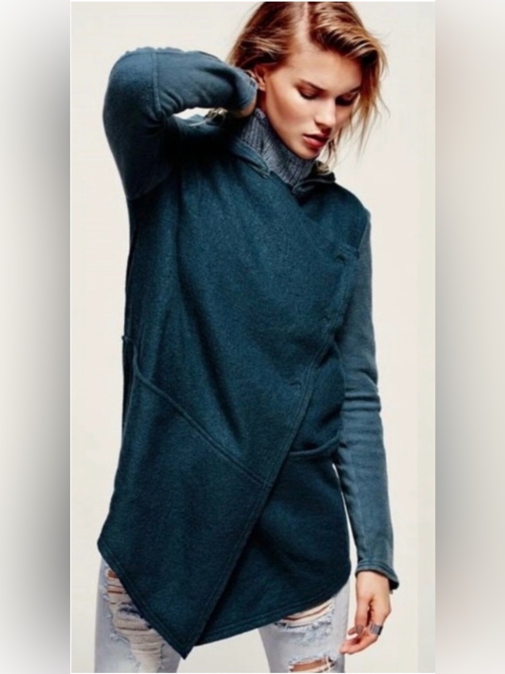 Free People Drippy Wool Blend Jacket Hooded
Cardigan
